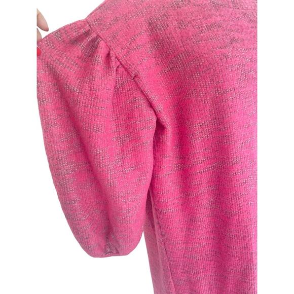 SATURDAY SUNDAY ANTHROPOLOGIE TUNIC DRESS LYLA COZY PINK BALLOON SLEEVE SZ M NWT - Picture 8 of 16